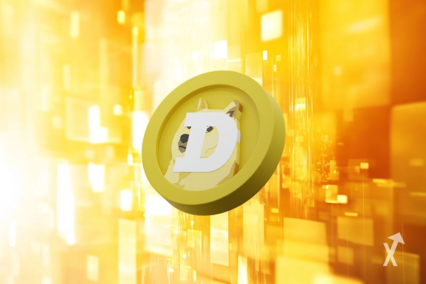 Ícone de criptomoeda meme DOGE.