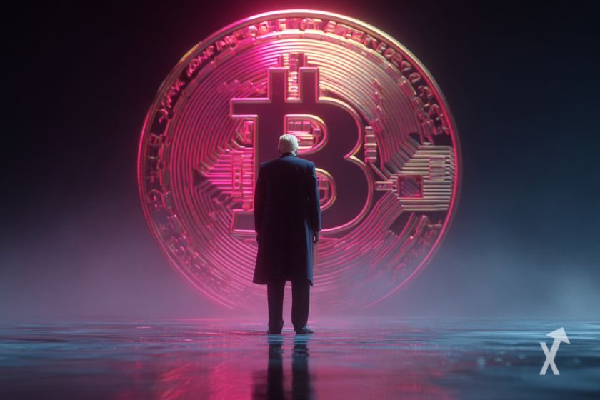 Trump regardant le Bitcoinfile