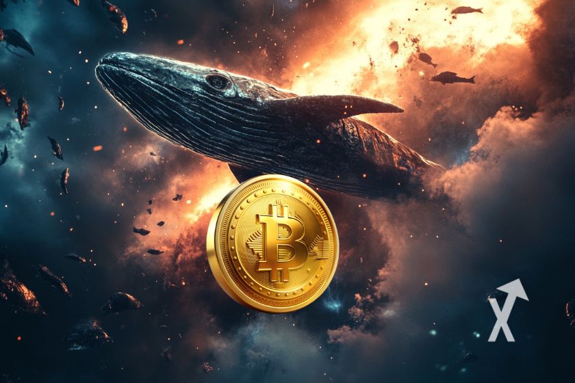 Criptomoeda bitcoin com baleias digitais.