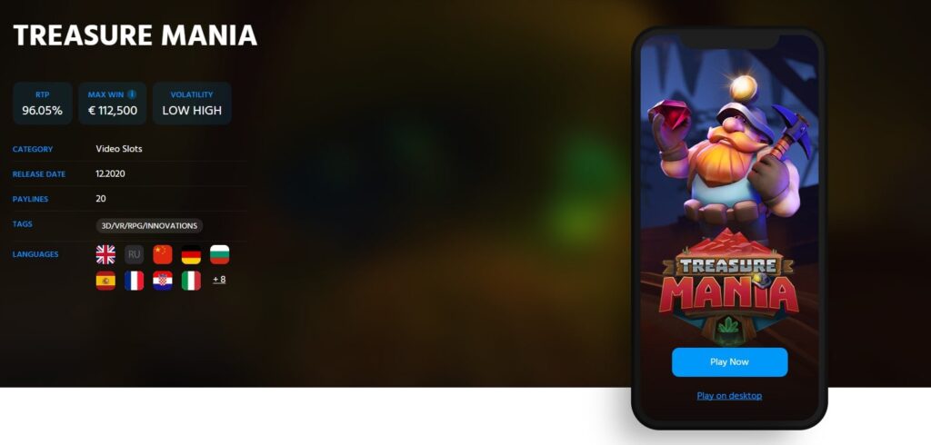 treasure mania evoplay