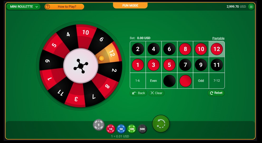 mini-roulette spribe