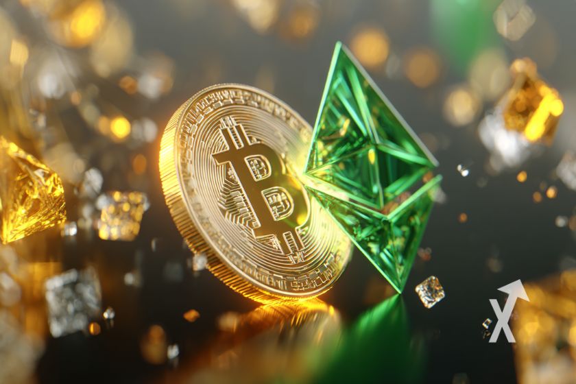 Capa de cripto com sol.