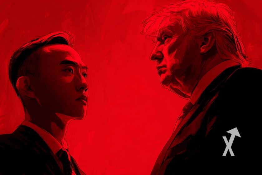 Capa noticiosa de Trump, WLFI e Justin Sun.