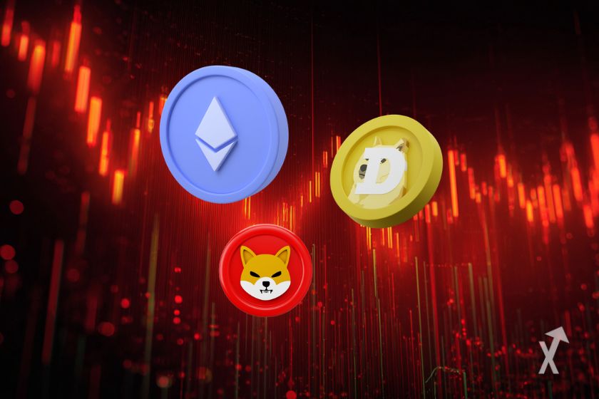 Tokens ETH SHIB DOGE.