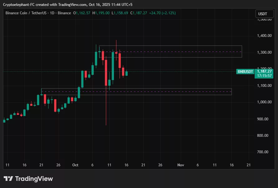 predição de preço para o bnb da binance