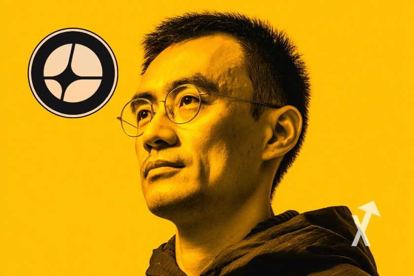 CZ num fundo amarelo com Aster no canto superior esquerdo