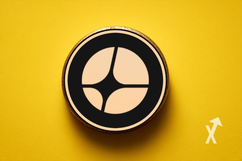 moeda em um fundo amarelo