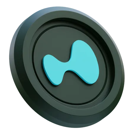 Um token preto com o logo Hyperliquid azul