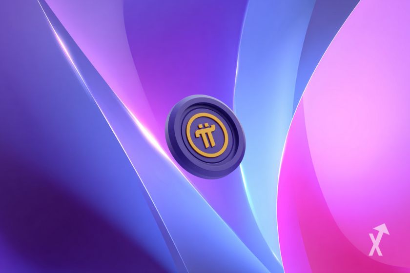 O token Pi Network colorido.