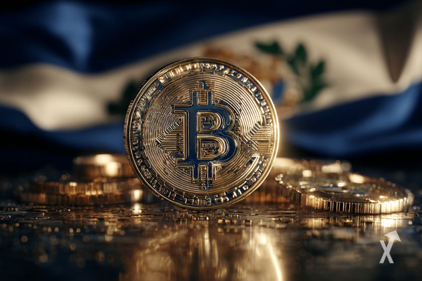 Peças de BTC em frente à bandeira de Salvador.
