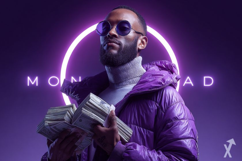 um homem elegante com dinheiro dólar