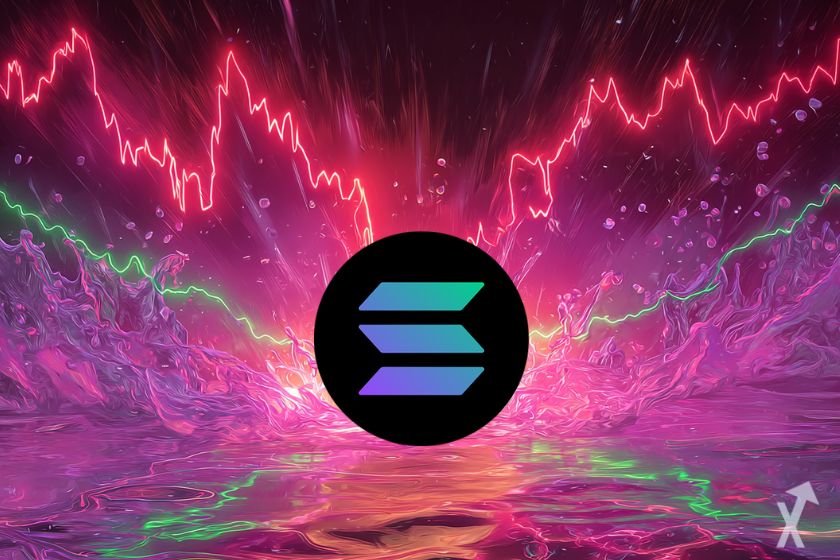 logotipo solana sol em ambiente futurista