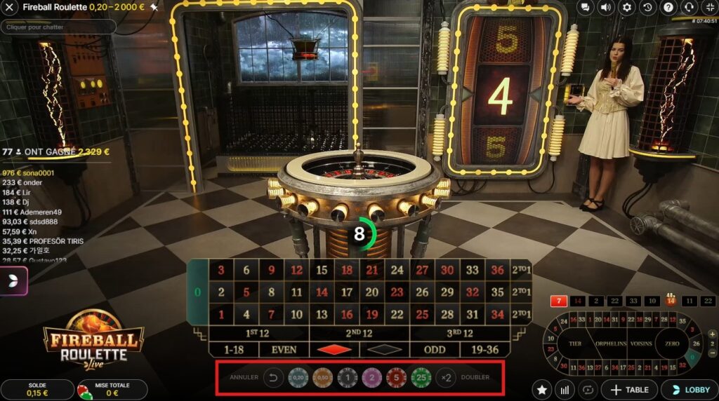 apostar na fireball roulette