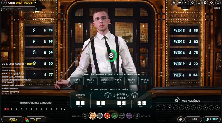 colocar aposta craps