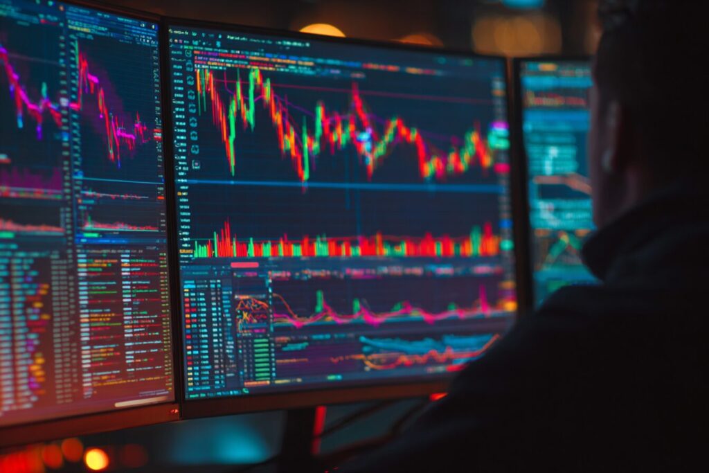 bots trading crypto multi screens trader charts on it