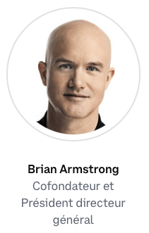 Brian Armstrong PDG Coinbase
