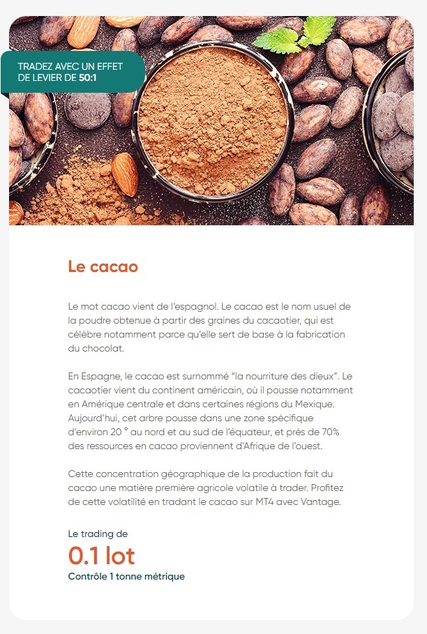 trading cacao vantage