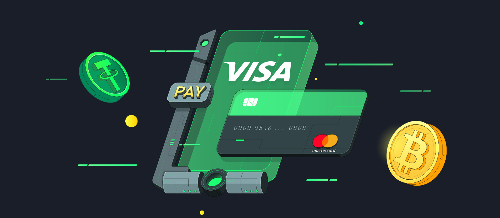 Cartes crypto USDT Bitcoin 