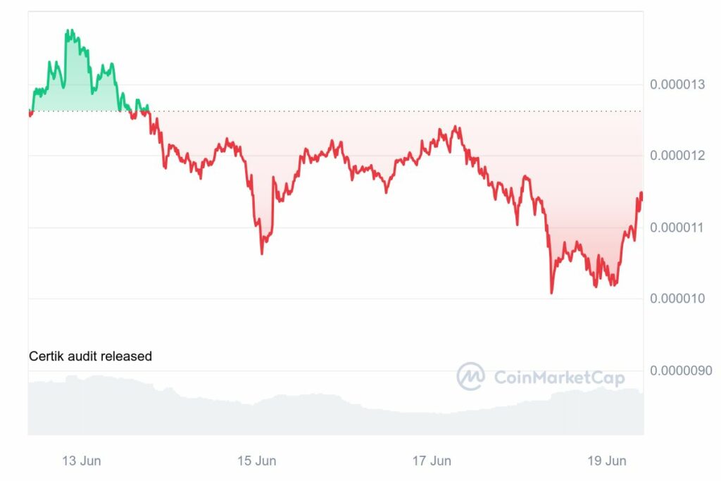 analyse graphique prix du PEPE  memecoin