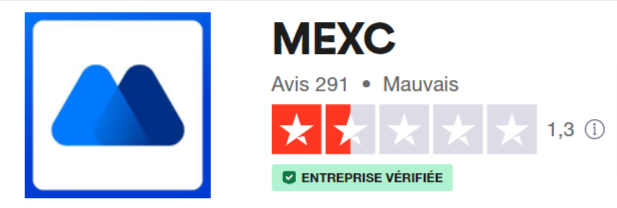MEXC avis utilisateurs Trustpilot
