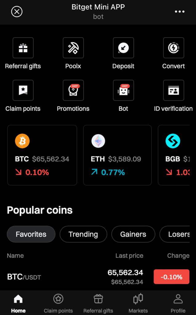 Bitget Mini App