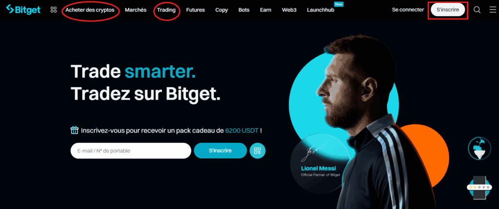 Guide acheter cryptomonnaies Bitget