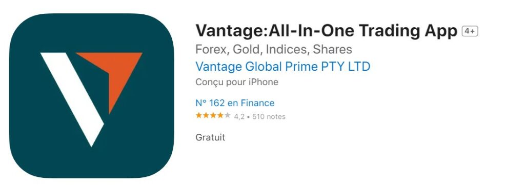 L'application mobile Vantage