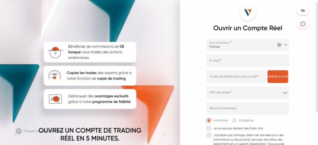 Guide ouvrir un compte sur le broker Vantage FX