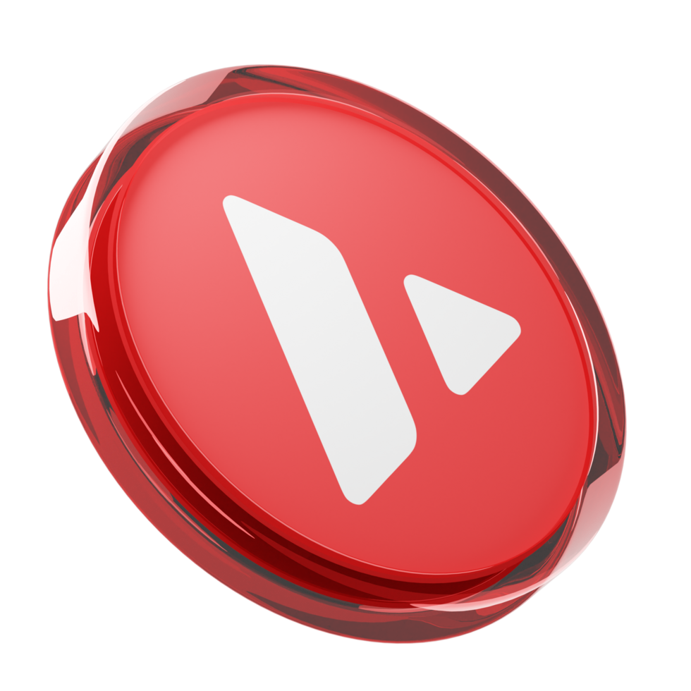 avax avalanche red and white token on white background