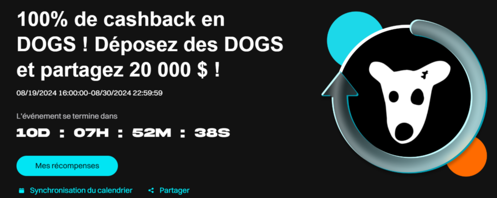 Bitget DOGS offre cashback