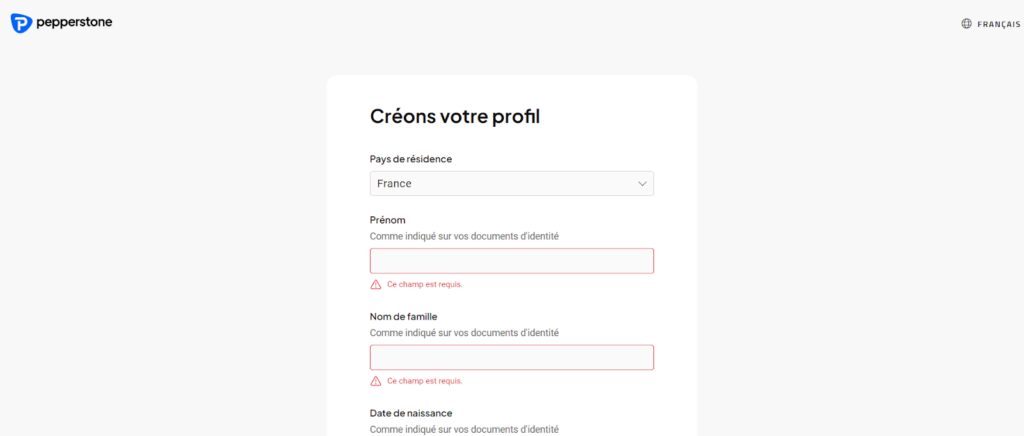 pepperstone guide créer compte