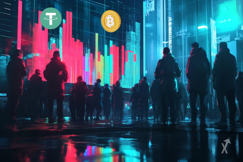 traders de Bitcoin afflux usdt