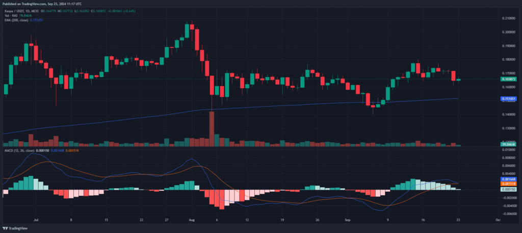 Analyse technique Kaspa (KAS) septembre 2024