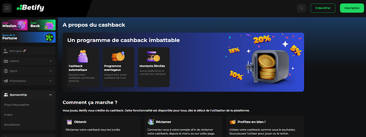 Cashback Betify