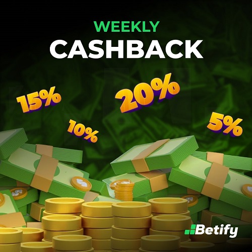 Cashback avec le crypto casino Betify