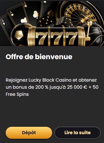 Cashback casino crypto Lucky Block