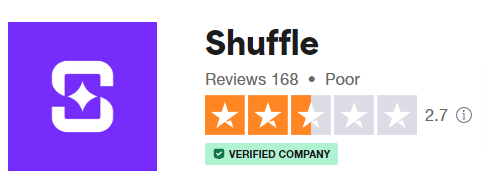 Shuffle avis utilisateurs Trustpilot