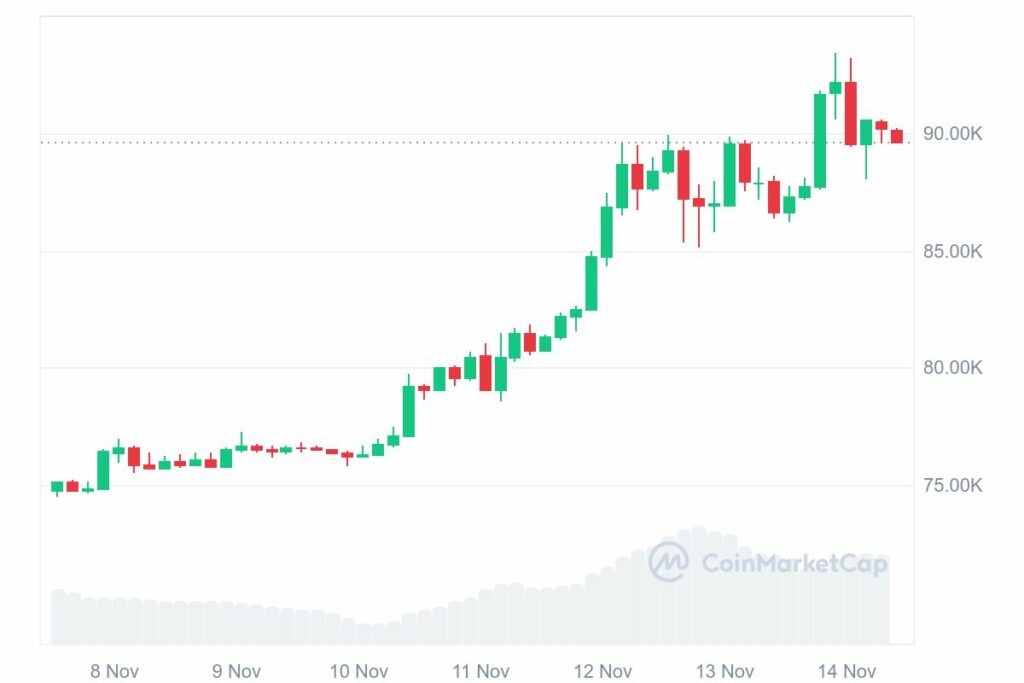 Record historique Bitcoin 13 novembre 2024