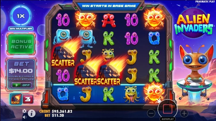 free spins sur aliens invaders