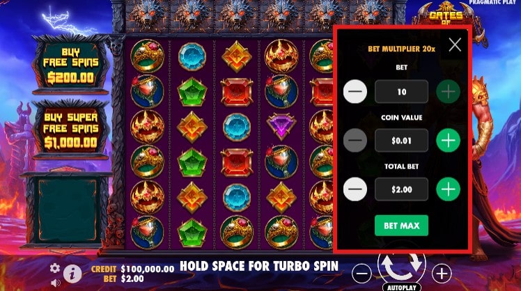 Miser sur Gates of Hades