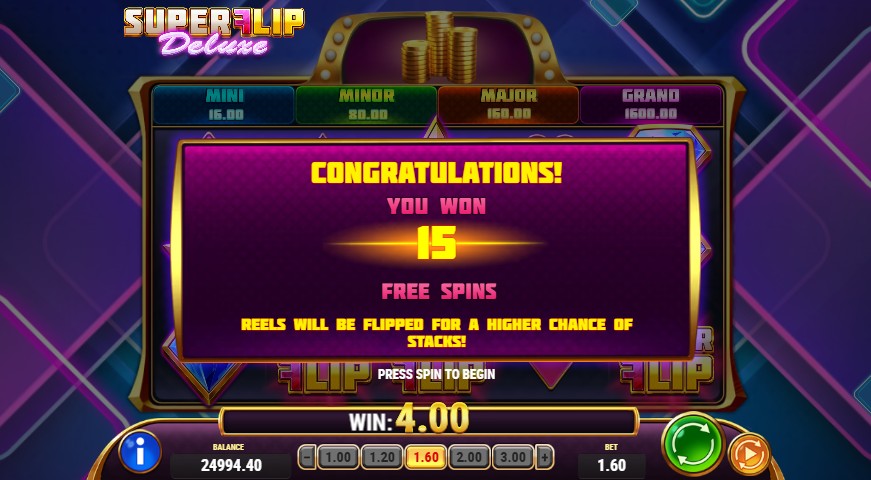 free spins à obtenir dans super flix deluxe