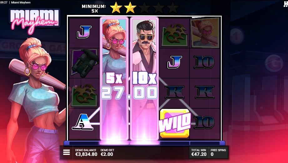 Déclencher les bonus de miami mayhem