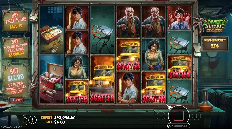 les free spins sur zombie school megaways