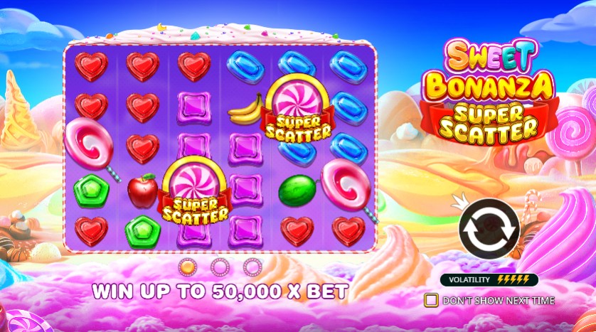 Debuter sur le jeu Sweet bonanza super scatter