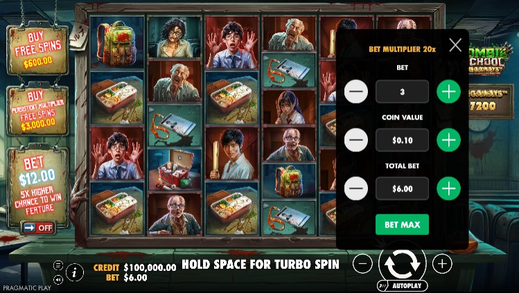 miser sur zombie school megaways