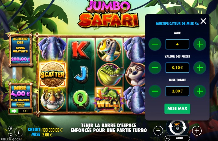 miser sur Jumbo Safari