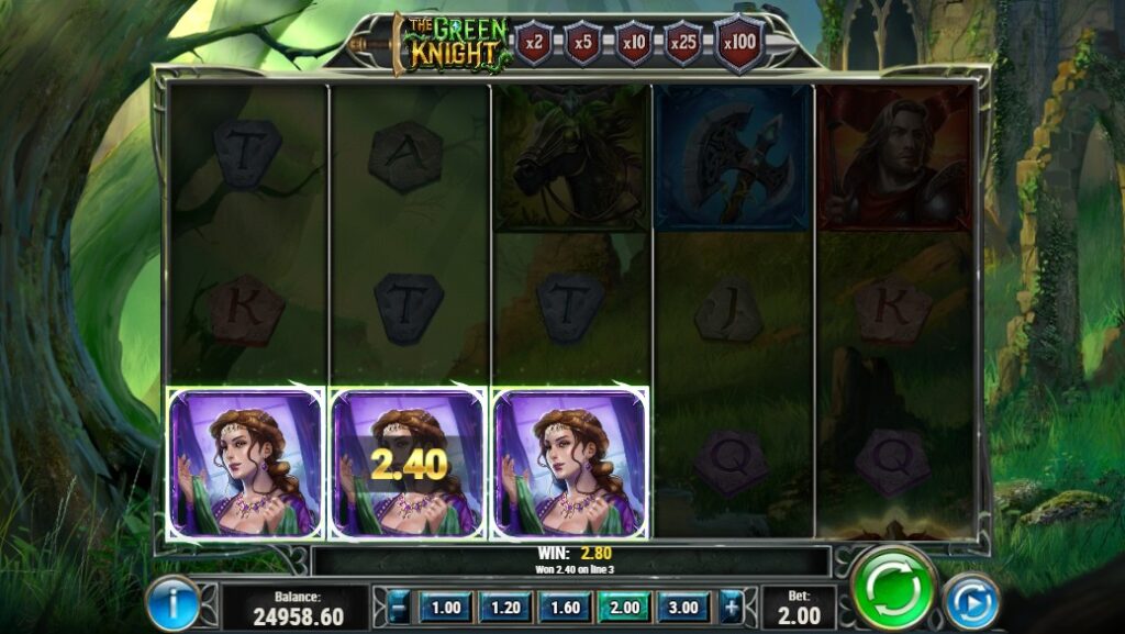 Gains avec les symboles violets