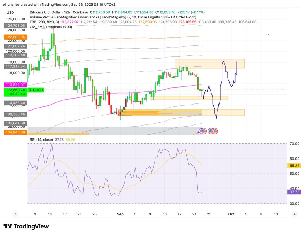 curso del Bitcoin en 12H