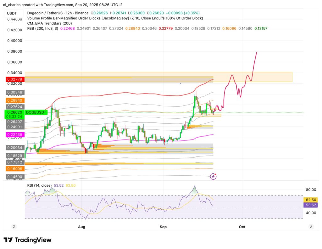 curso de dogecoin en 12H