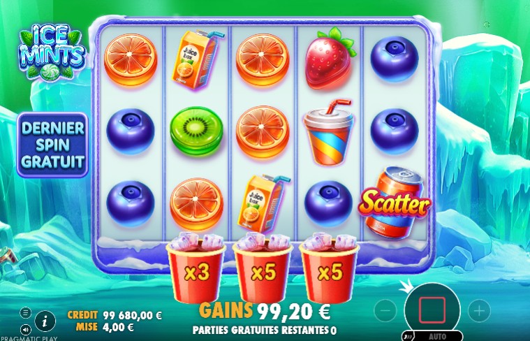 free spins ice mints